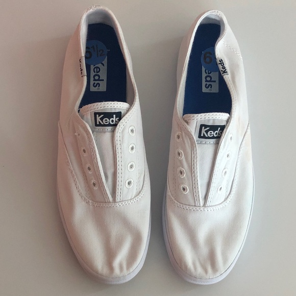Keds nwt Women's Classic White Slip-On Sneakers - Picture 1 of 7